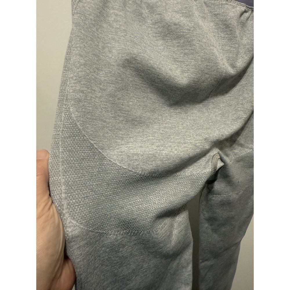 Gymshark Flex Seamless‎ Leggings Grey Purple Size M Gym Yoga Compression Workout - Picture 12 of 13